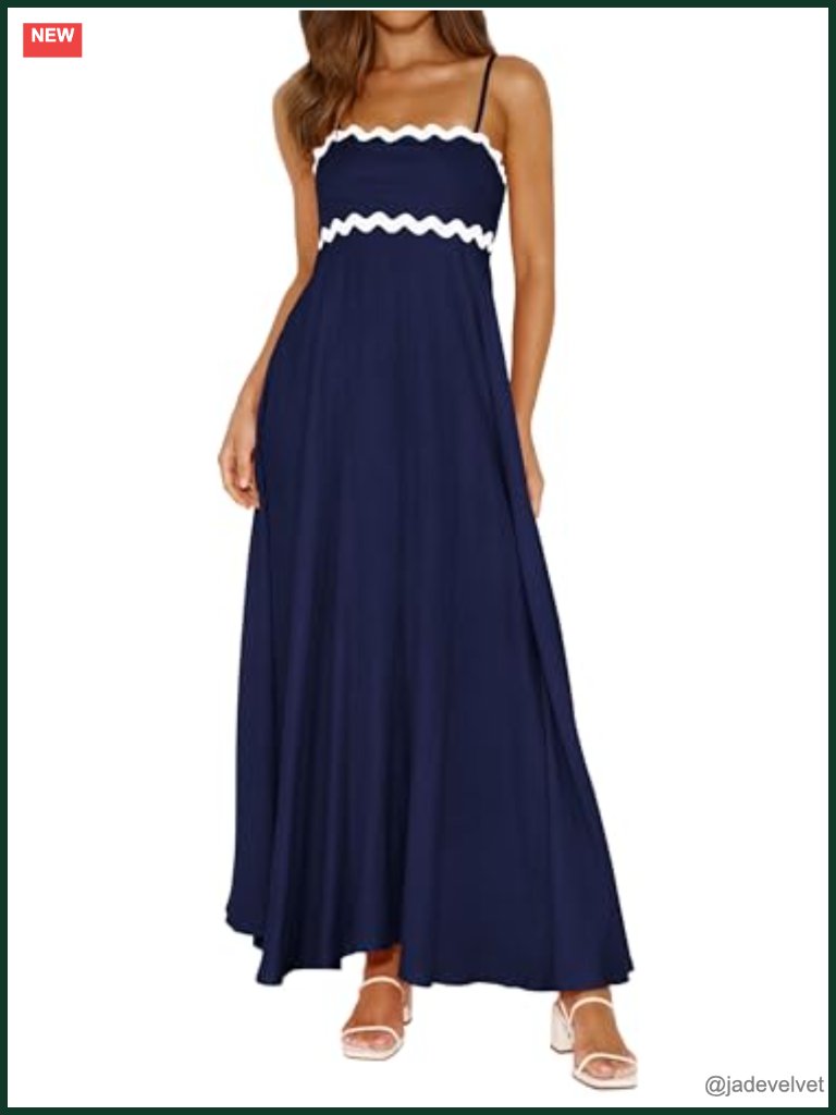 Spaghetti Strap Maxi Dress Smocked Back Sleeveless A-Line Flowy